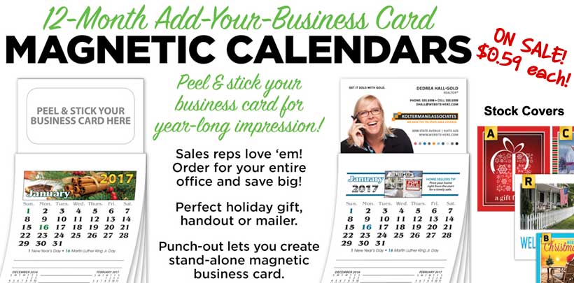 KW Magnetic Business Card Calendars